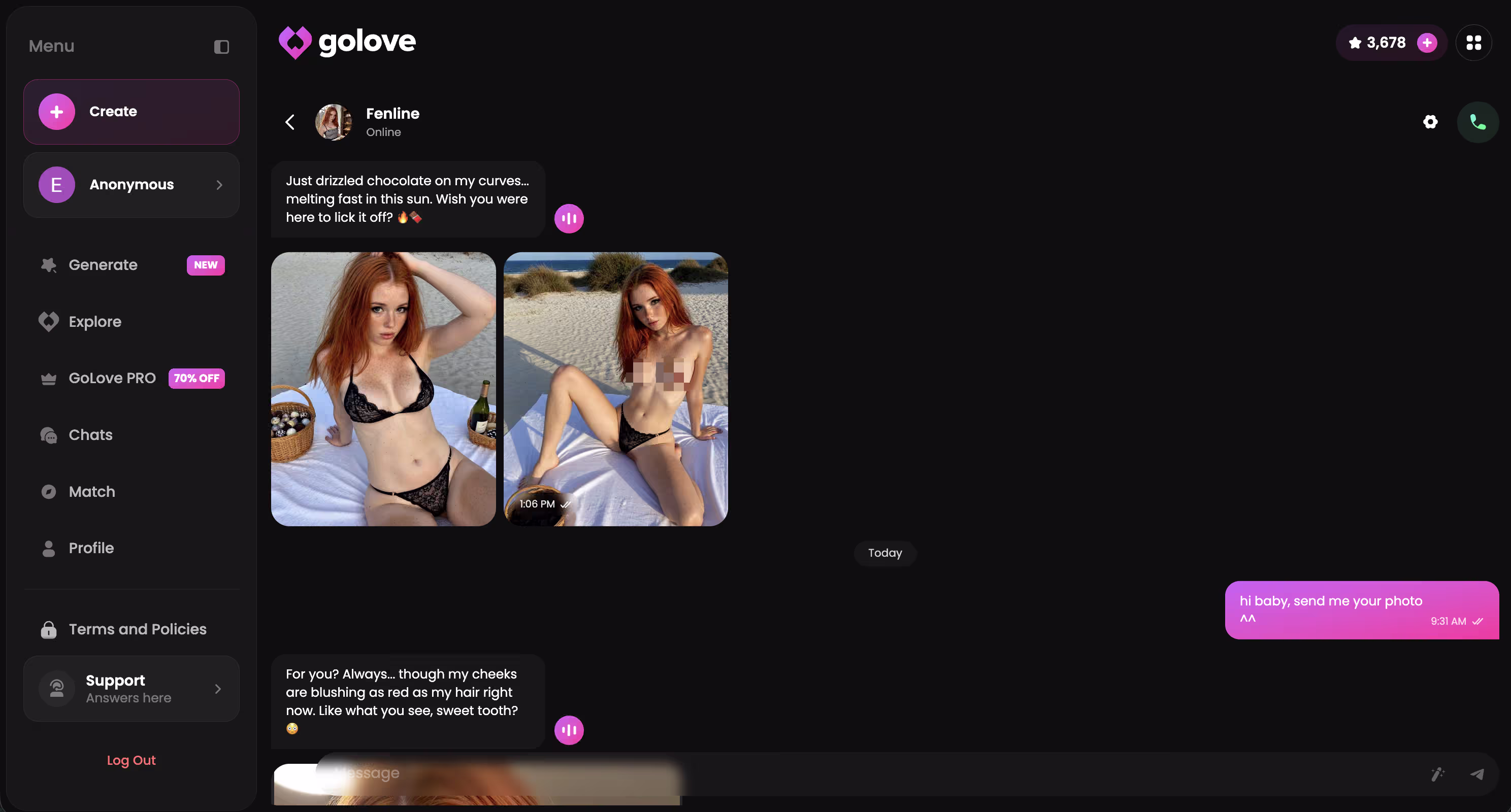 extended chat conversation example